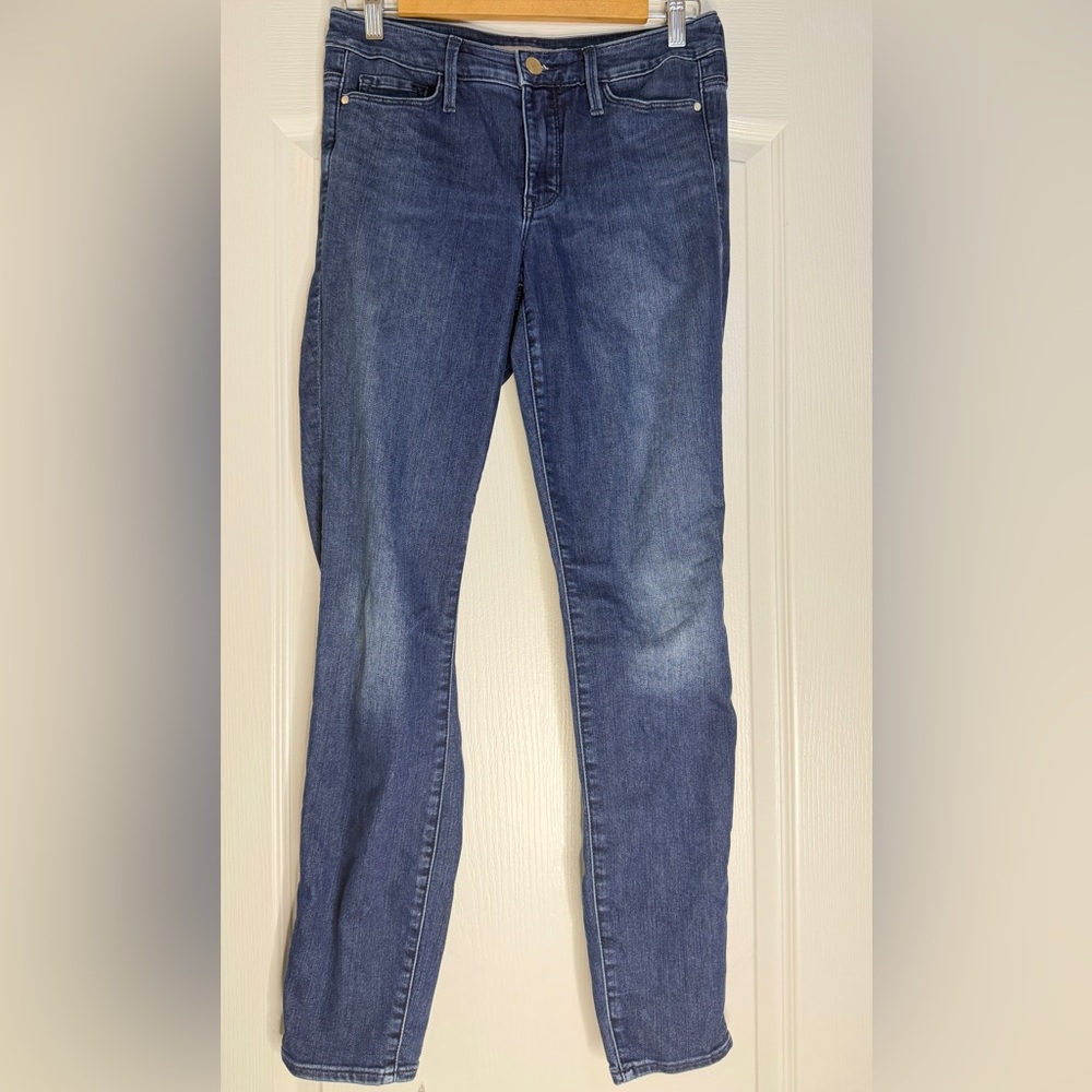 Athleta Women's Straight Leg Jeans in Dark Blue Wash, Size 2